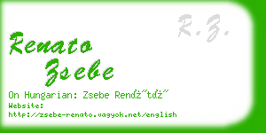 renato zsebe business card